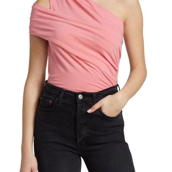 IRO Billin One Shoulder Top Pink women’s Size small Brand New! Msrp $195 - Picture 8 of 12